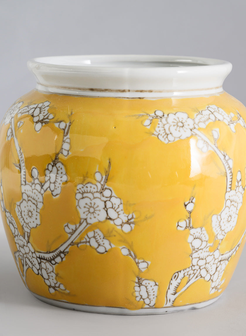 6in Tall Ming Safron Bell Ceramic Vase Decor Jamaligarden