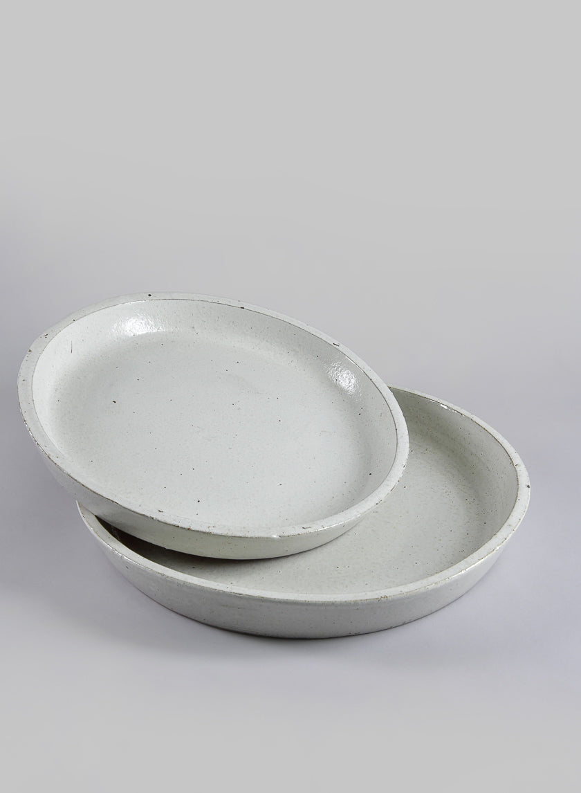 White Clay & Ceramic Saucer Decor Jamaligarden