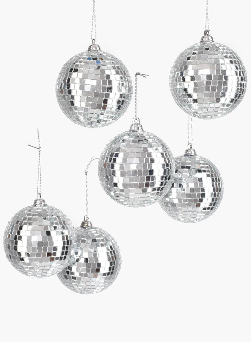 3in Round Mirror Ball Christmas Ornaments Decor Jamaligarden