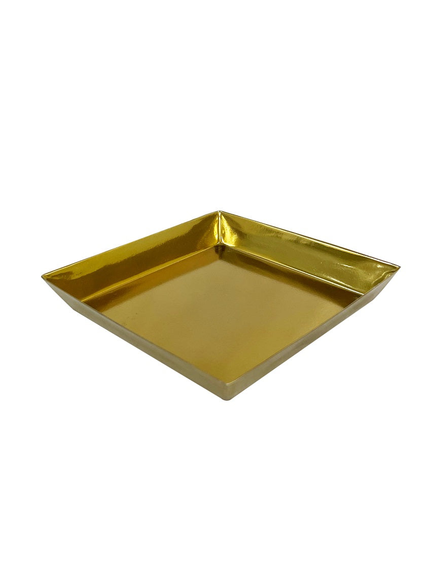 6in Square Le Mans Gold Tray Decor Jamaligarden