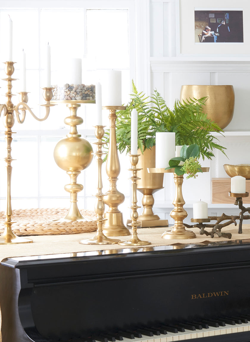 Gold Pedestal Urns Decor Jamaligarden