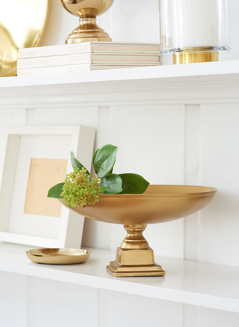 Gold Pedestal Bowl & Urn Vases Decor Jamaligarden