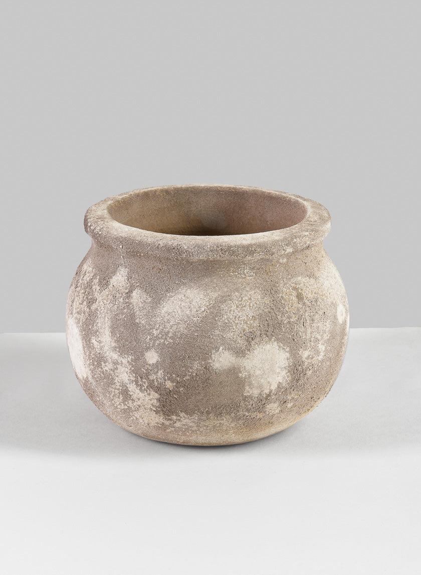 6in Wide Petra Aged Clay Bowl Planter Decor Jamaligarden