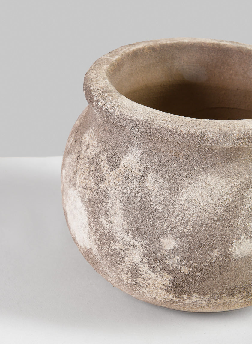 6in Wide Petra Aged Clay Bowl Planter Decor Jamaligarden