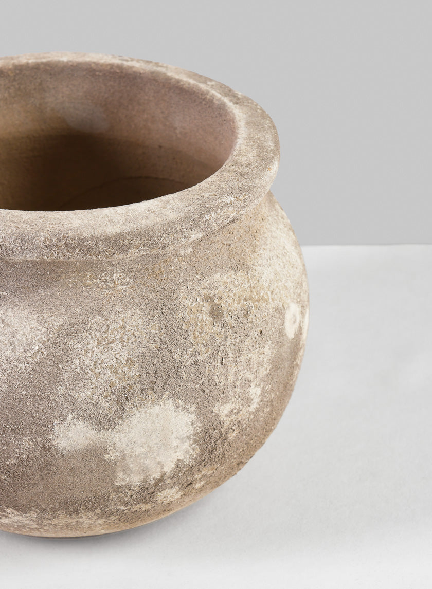 6in Wide Petra Aged Clay Bowl Planter Decor Jamaligarden