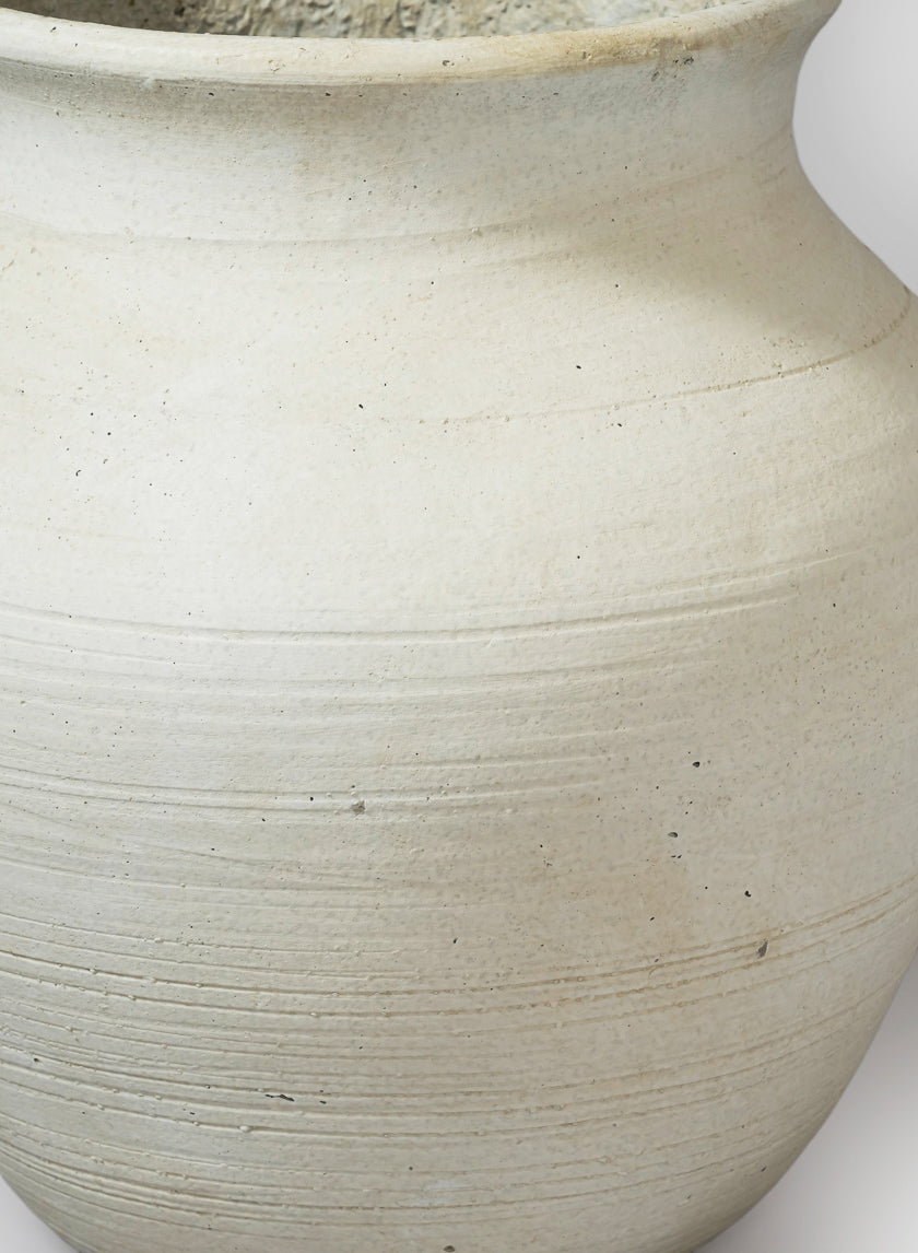 12in Tall Ohaxa Fiber Cement Urn Decor Jamaligarden