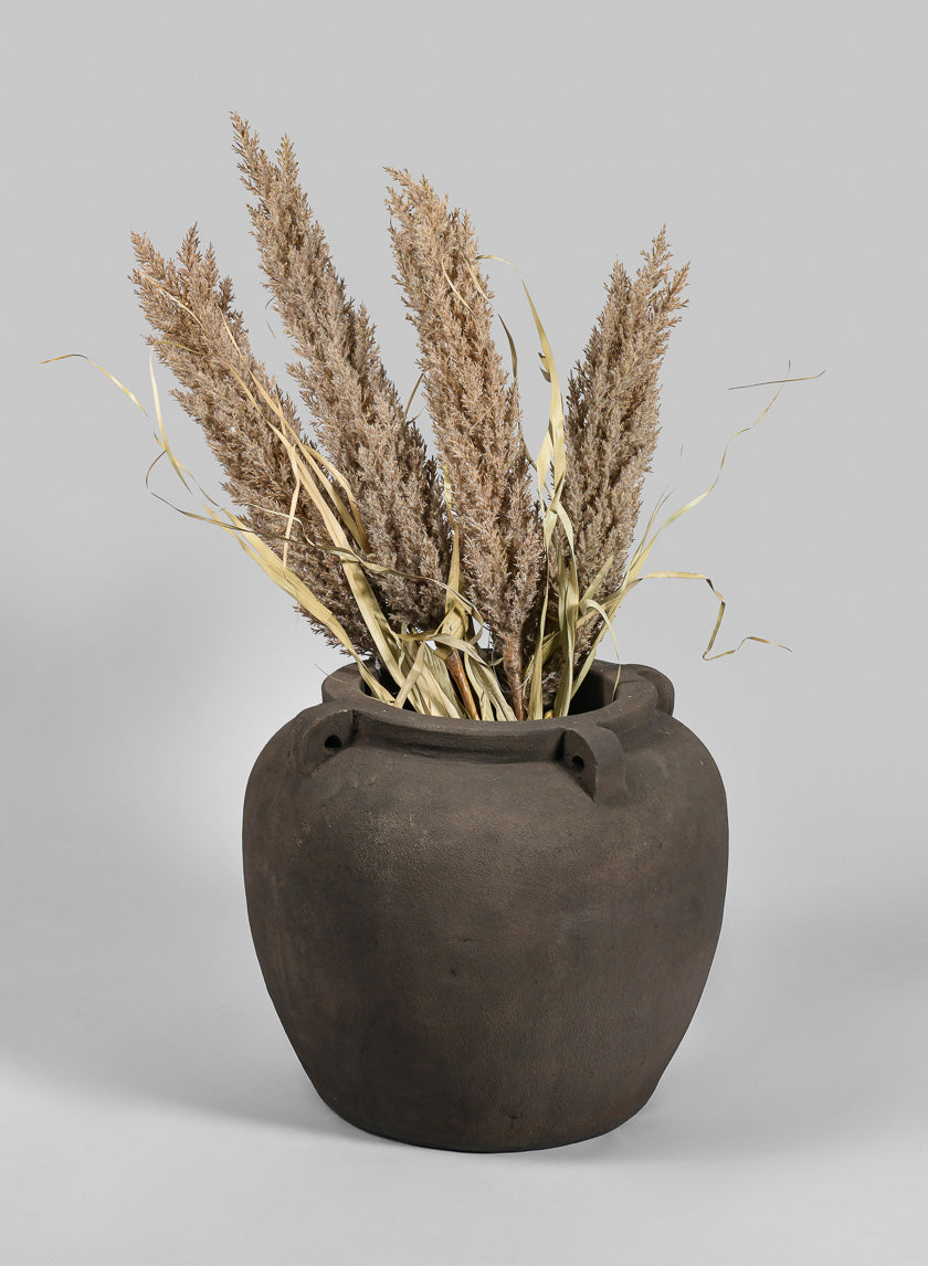 Petra Aged Black Amphora Vase Decor Jamaligarden