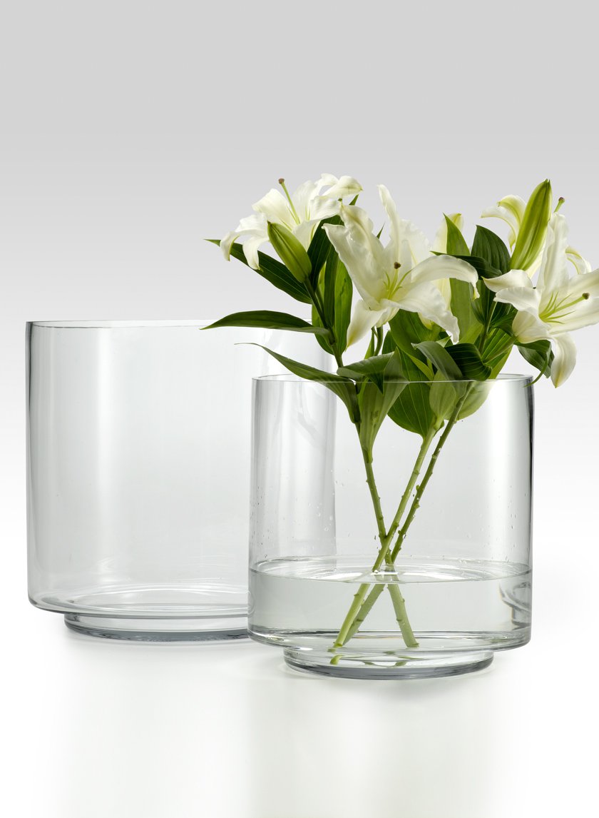 Round Glass Vase with Raised Bottom Decor Jamaligarden
