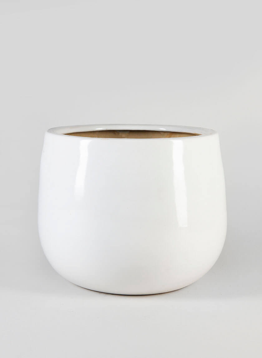 White Omega Pots Decor Jamaligarden