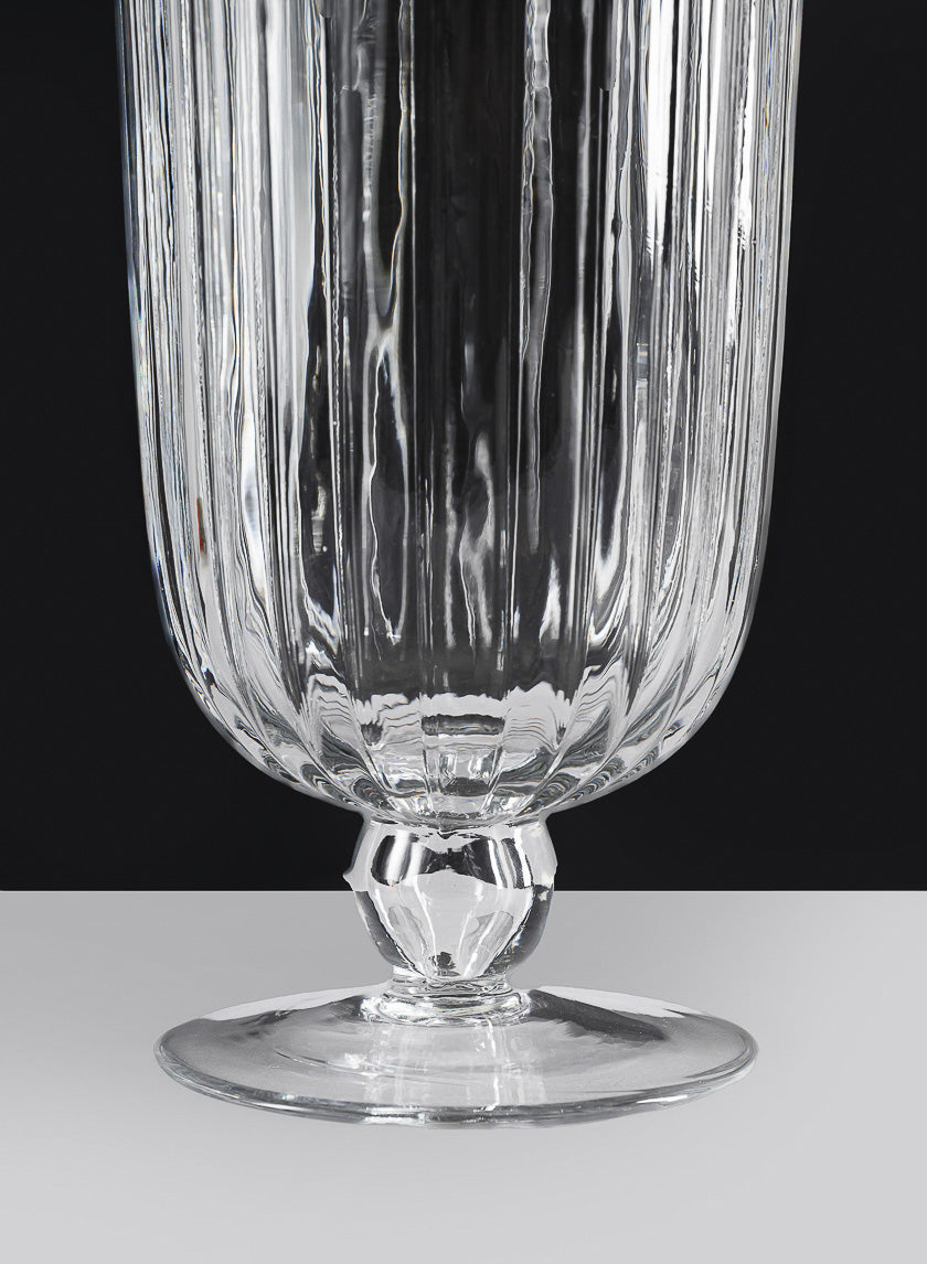 Versailles Pleated Glass Urn Decor Jamaligarden