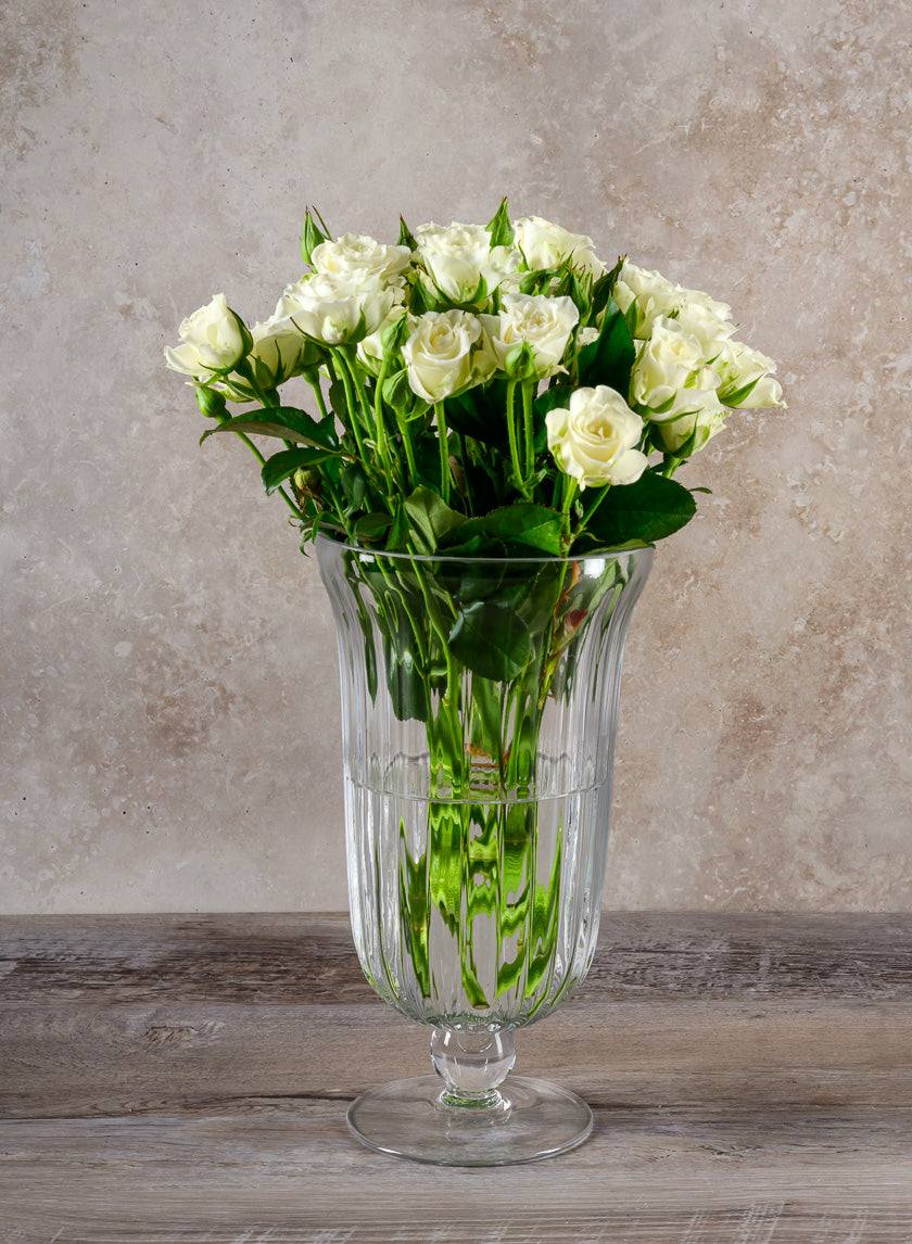 Versailles Pleated Glass Urn Decor Jamaligarden