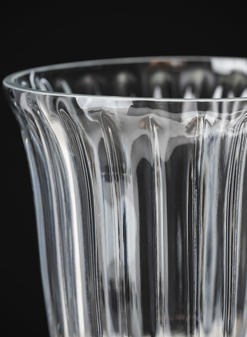 8.5in Tall Versailles Pleated Glass Urn Decor Jamaligarden