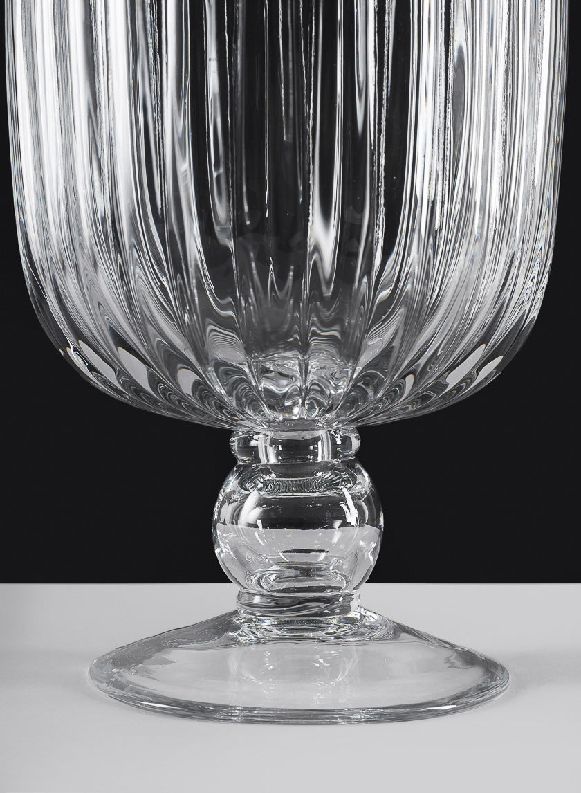 Versailles Pleated Glass Urn Decor Jamaligarden