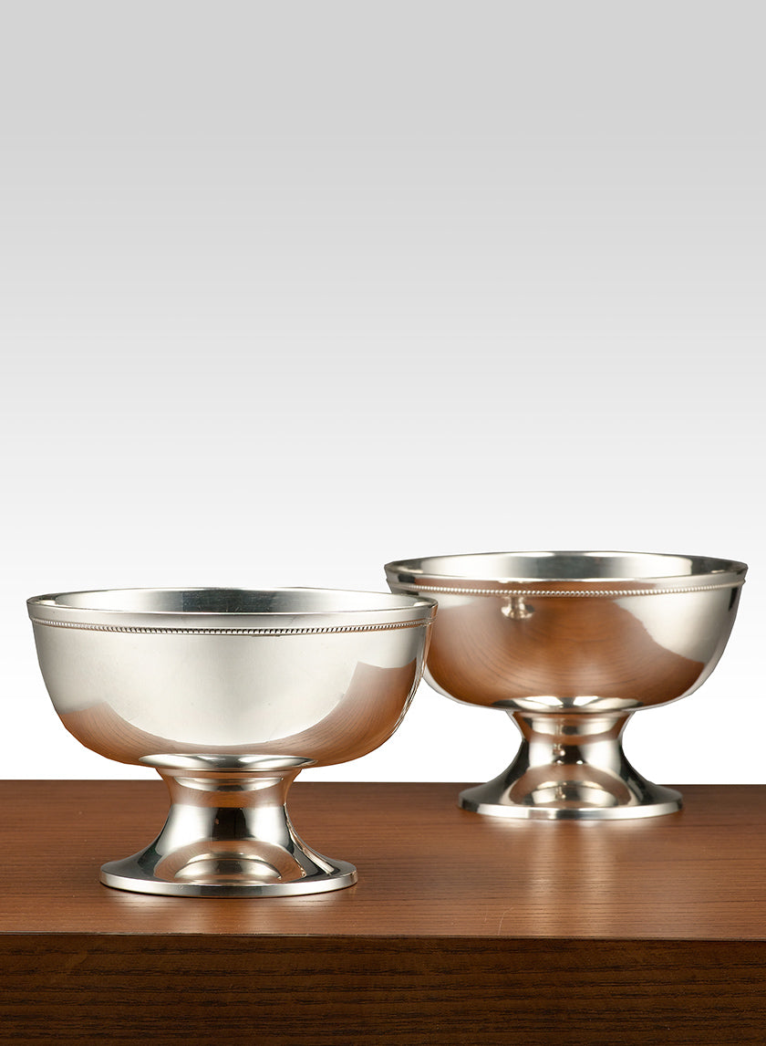 6in Wide Silver Bowl Decor Jamaligarden