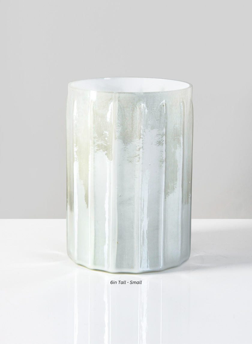 Norvege Pearl White Vase Decor Jamaligarden White 6in Tall - Small EACH