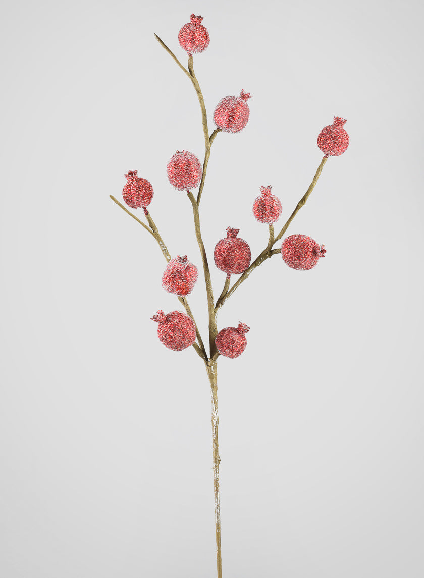 27in Long Beaded Pomegranate Spray Decor Jamaligarden