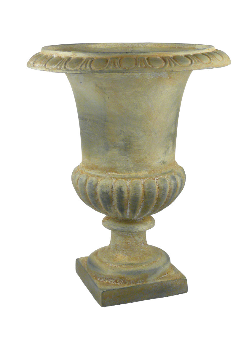 18in Tall Yellow Wash Urn Decor Jamaligarden