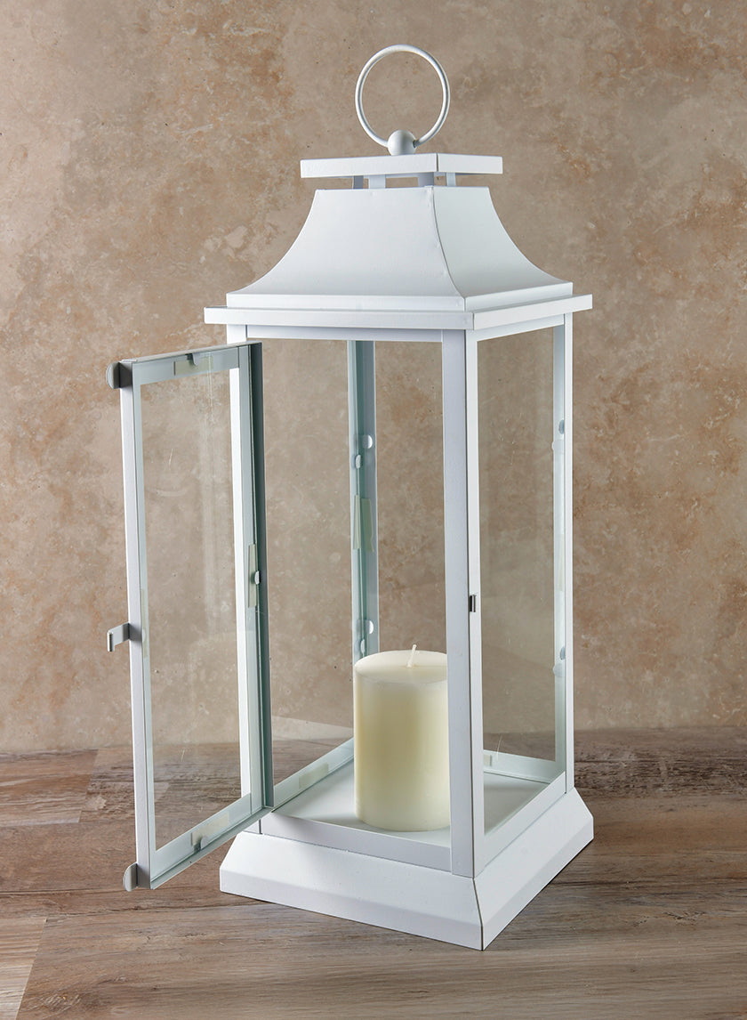 White Hampton Lantern Decor Jamaligarden