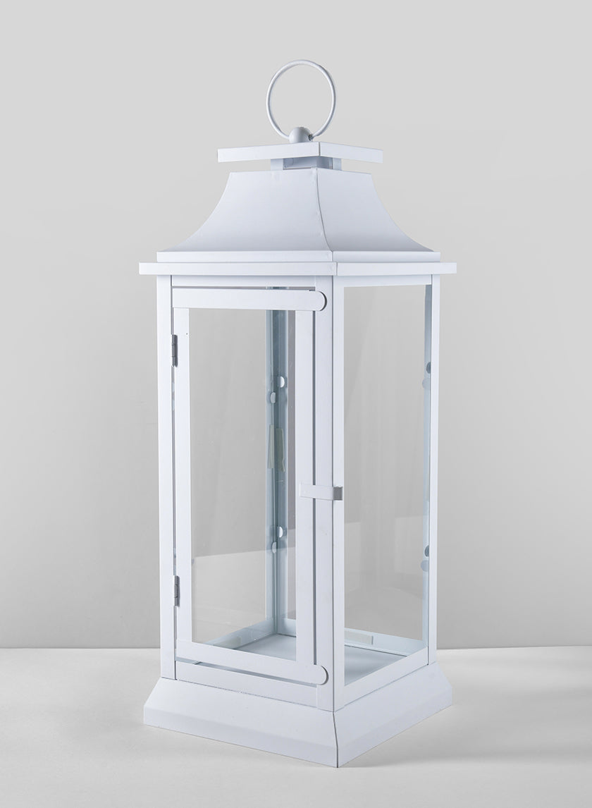 White Hampton Lantern Decor Jamaligarden
