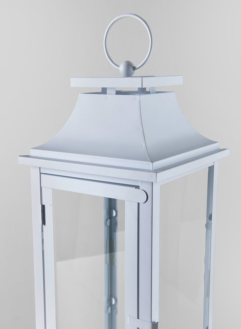 White Hampton Lantern Decor Jamaligarden