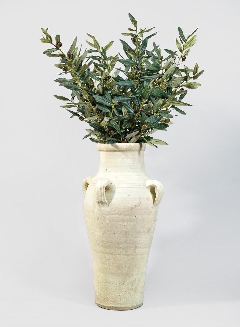 24in Tall Tunisian Handmade Amphora with 4 Handles Decor Jamaligarden