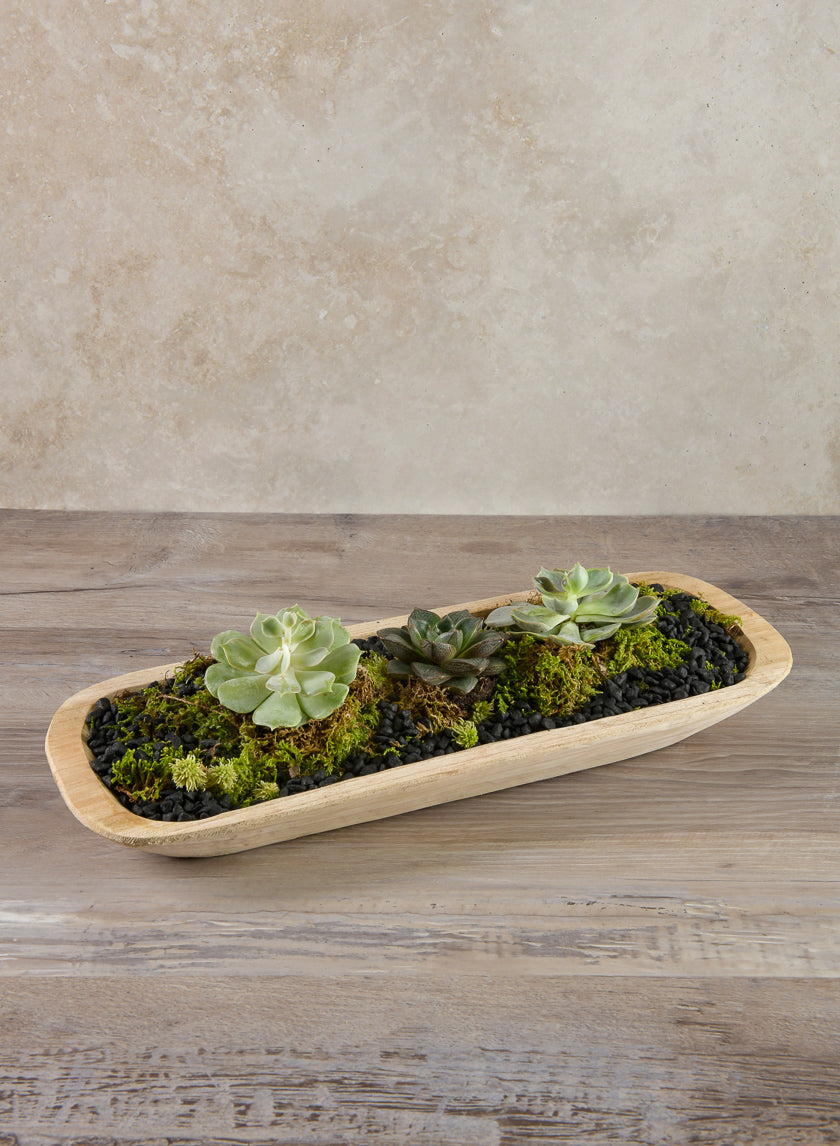 16in Long Padang Rectangular Wood Bowl Decor Jamaligarden