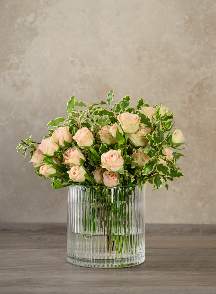 5in Tall Vienna Pleated Glass Cylinder Decor Jamaligarden