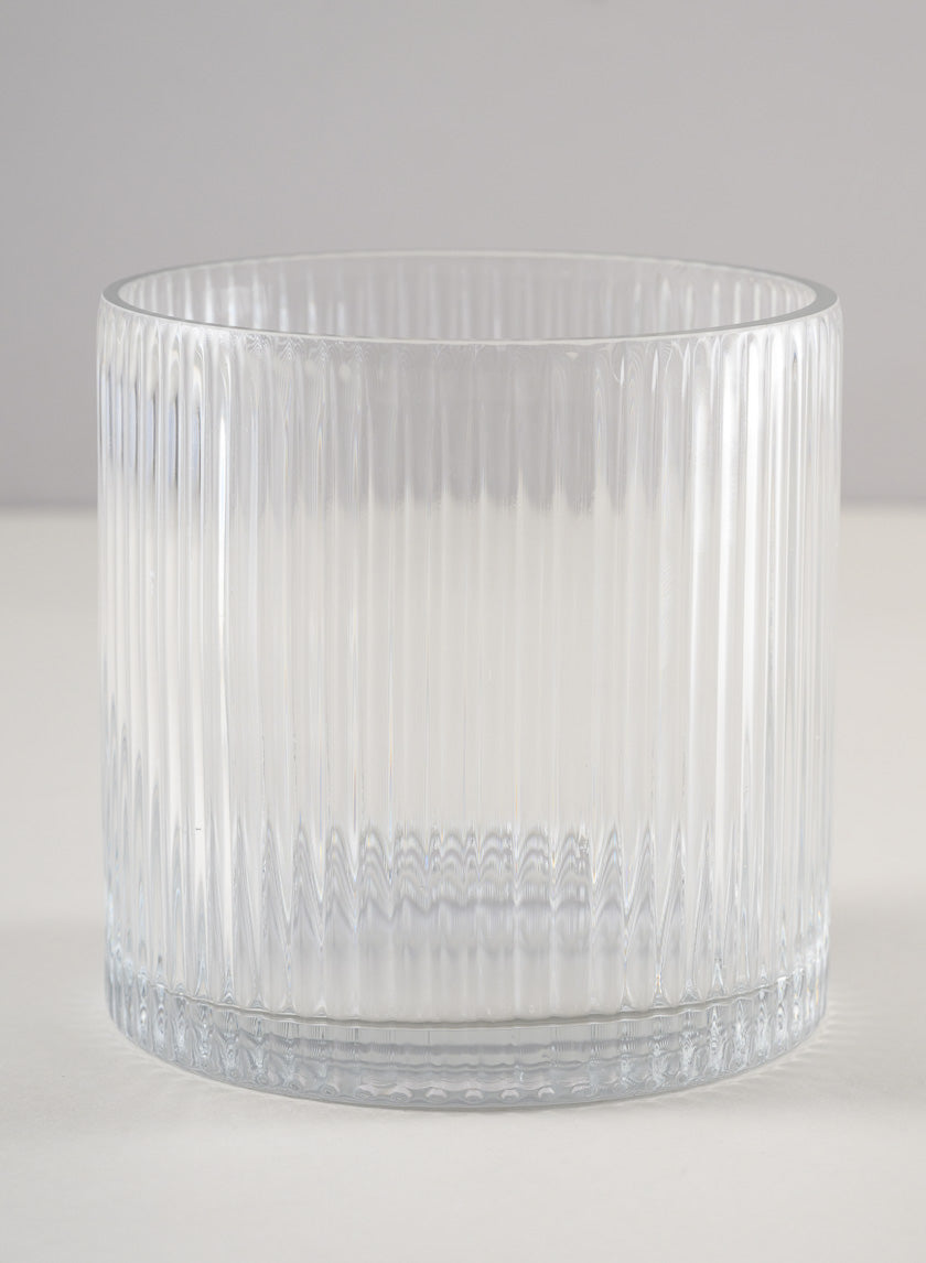 5in Tall Vienna Pleated Glass Cylinder Decor Jamaligarden