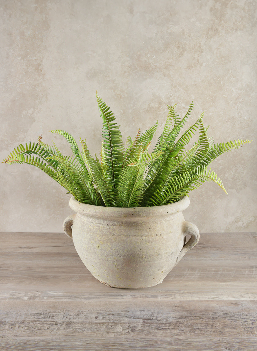 Tunisian Handmade Calyx Pot with 2 Handles Decor Jamaligarden 12in Wide EACH