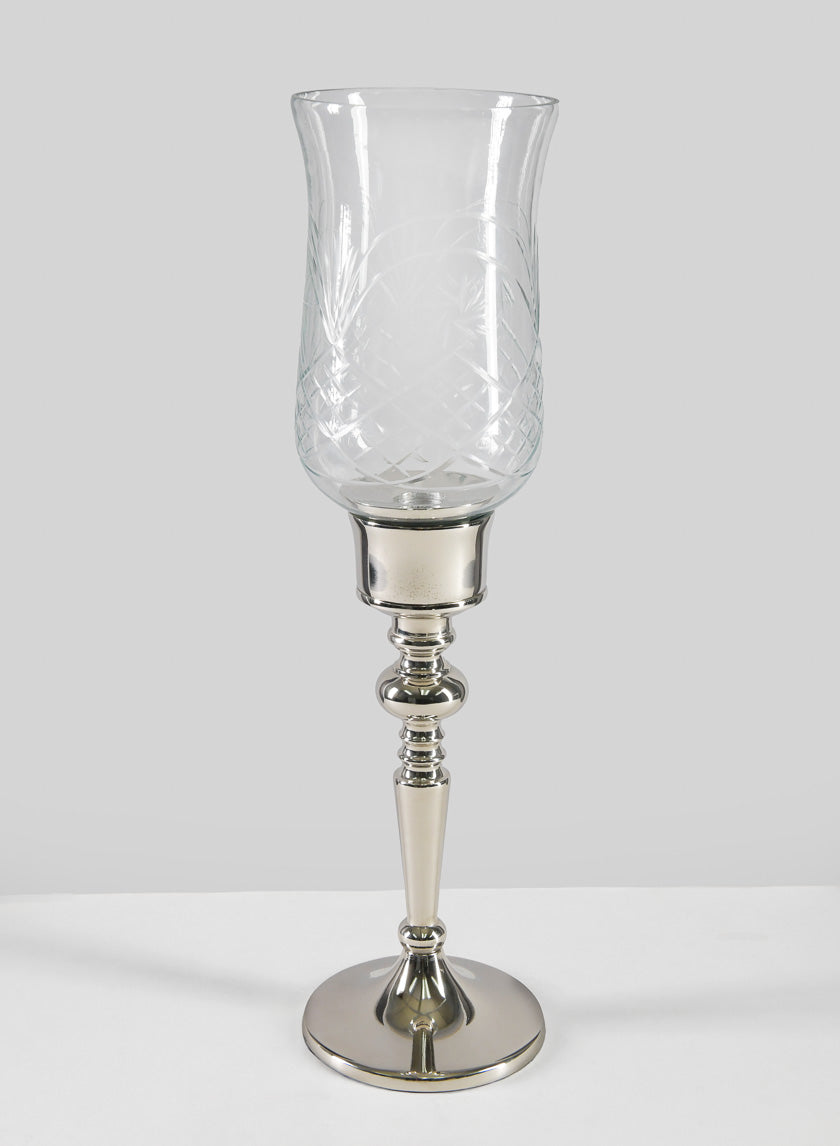 15in Tall Dalia Hurricane Candle Stand Decor Jamaligarden