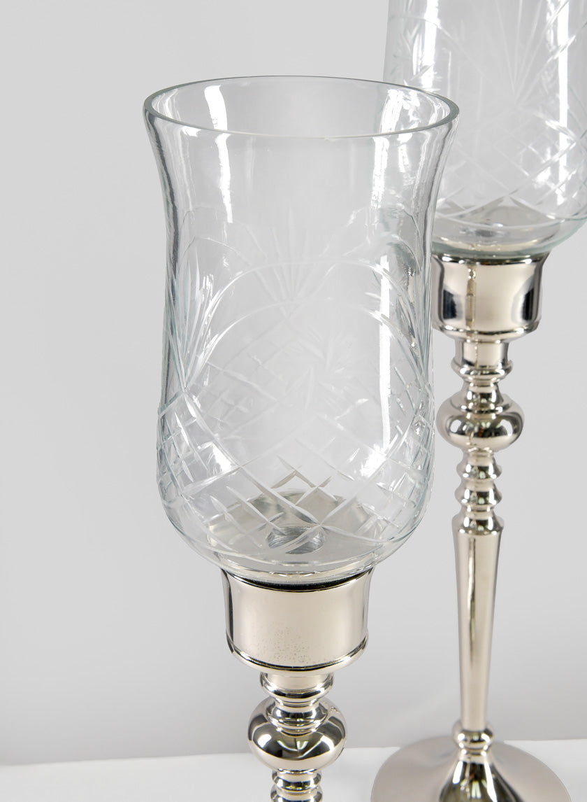 15in Tall Dalia Hurricane Candle Stand Decor Jamaligarden