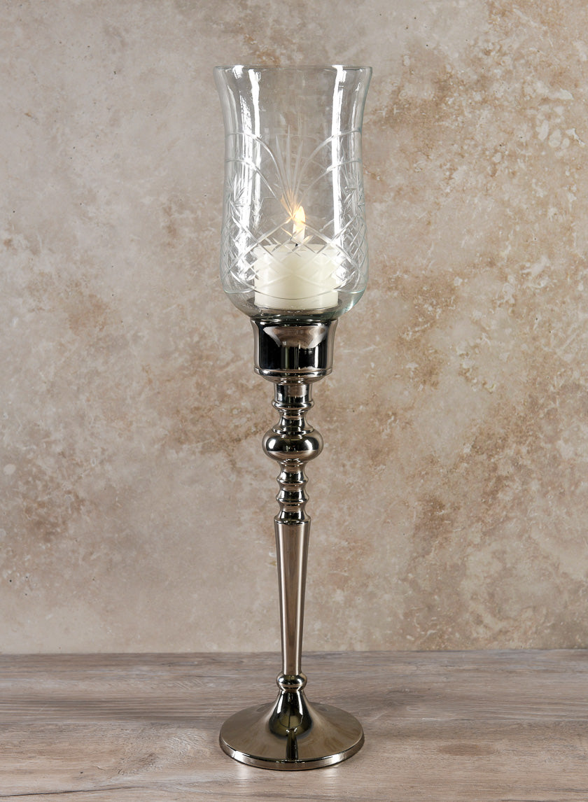 18in Tall Dalia Hurricane Candle Stand Decor Jamaligarden