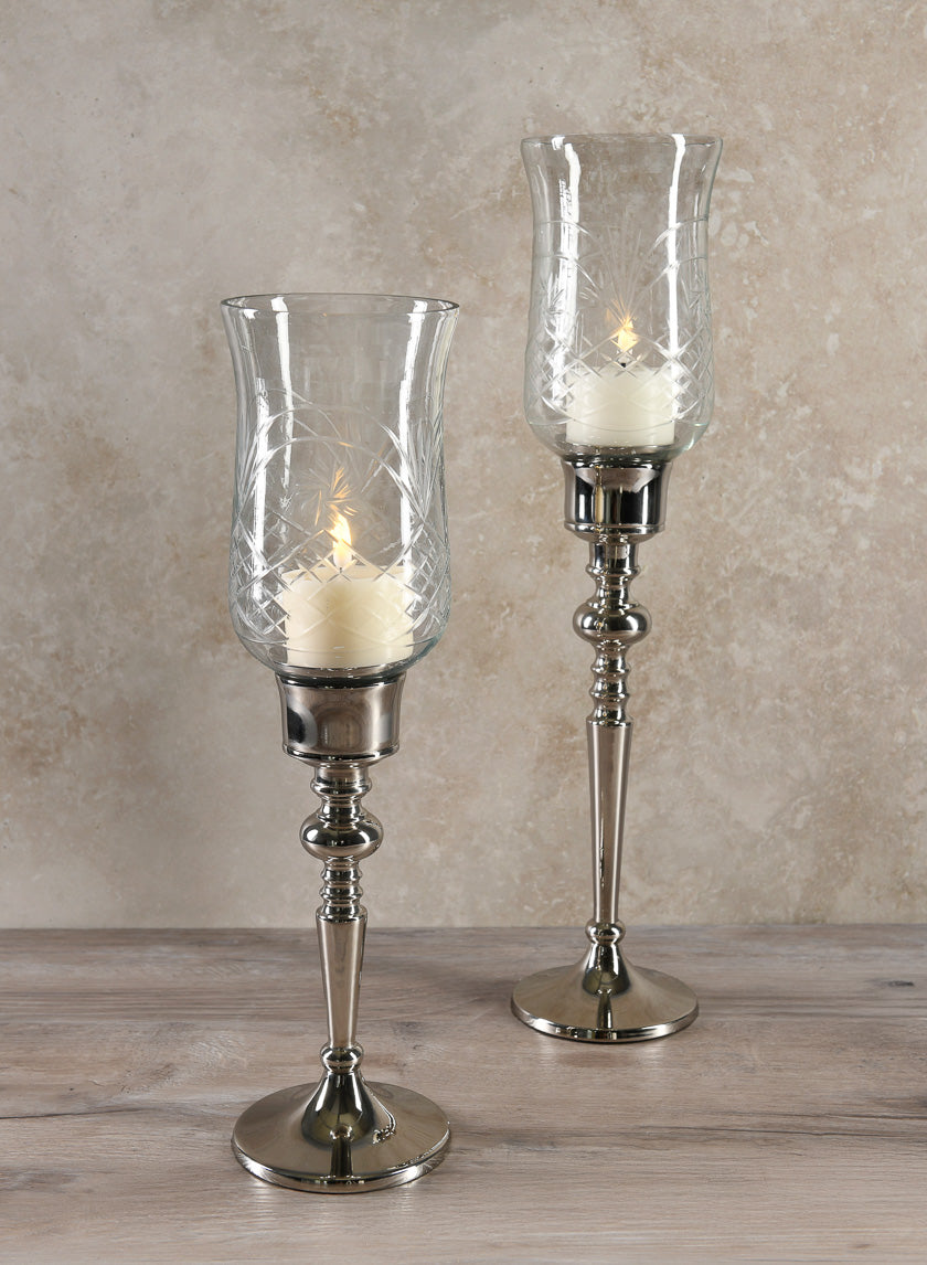 18in Tall Dalia Hurricane Candle Stand Decor Jamaligarden