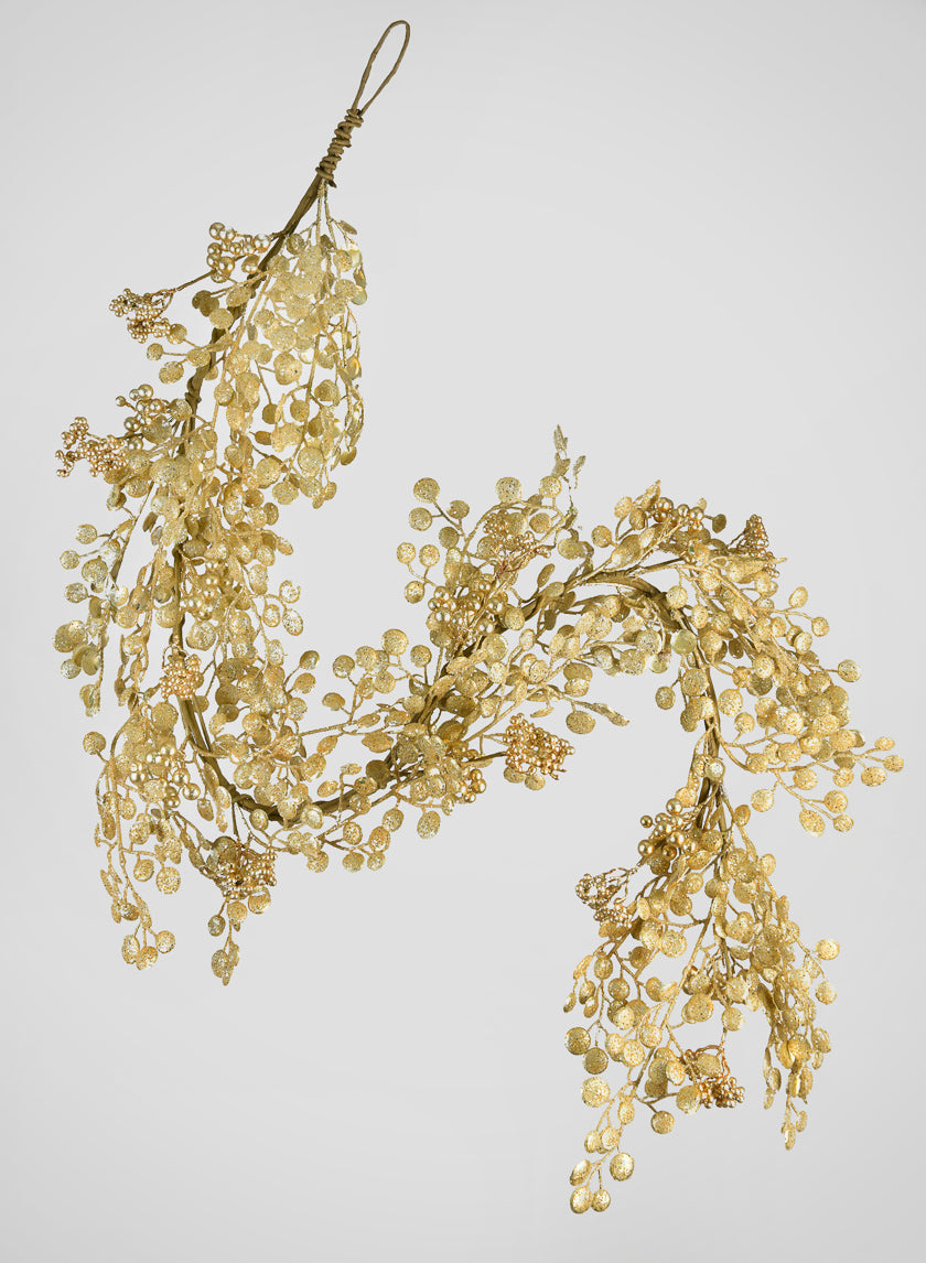 60in Long Gold Glitter Garland Decor Jamaligarden