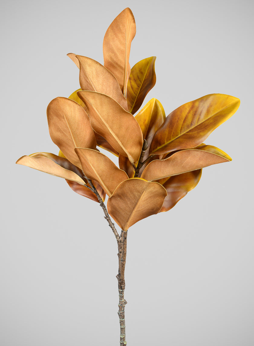 40in Long Real Touch Real Look Autumn Magnolia Leaves Stem Decor Jamaligarden