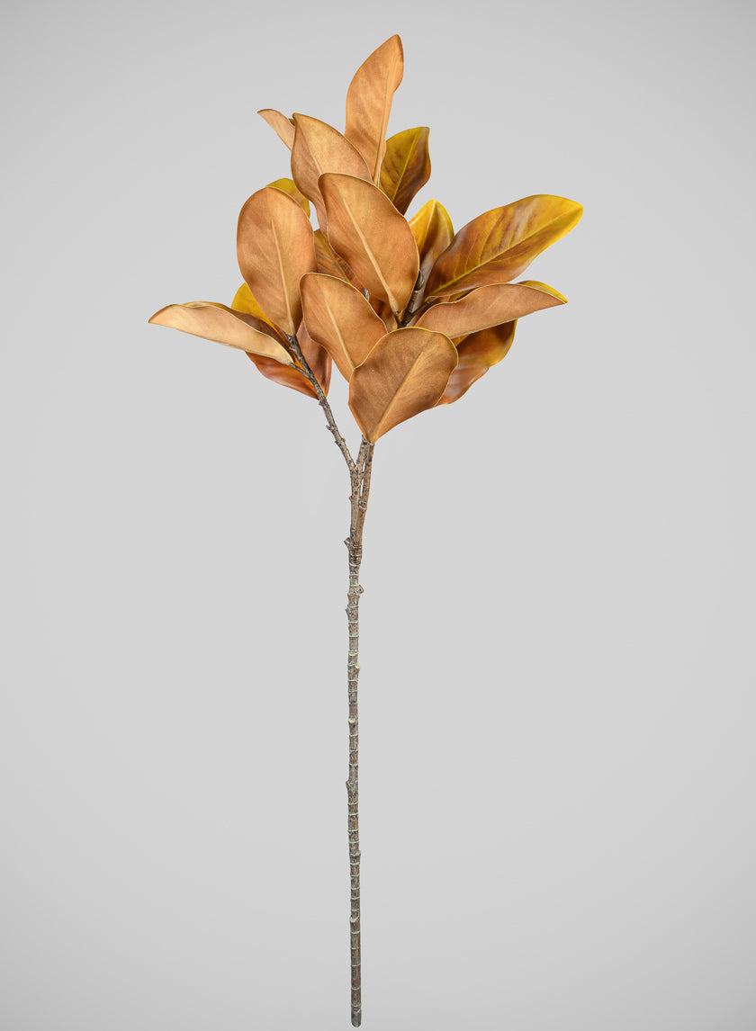 40in Long Real Touch Real Look Autumn Magnolia Leaves Stem Decor Jamaligarden