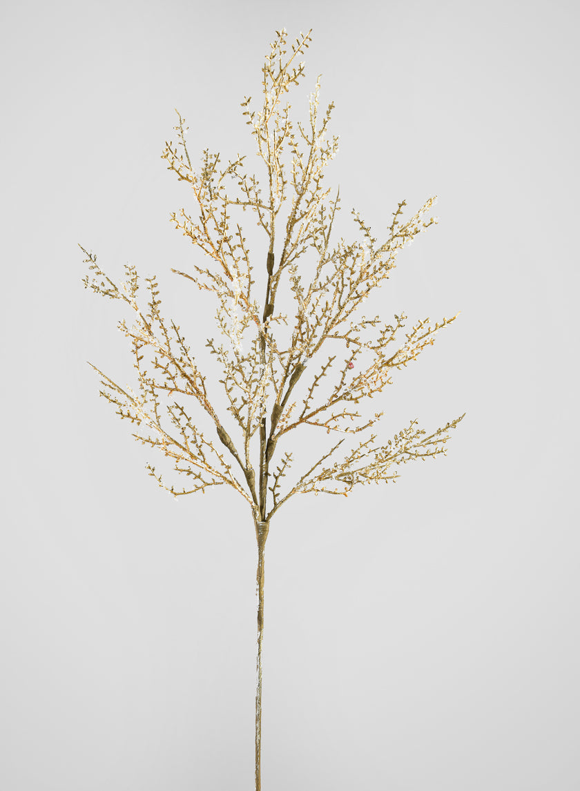 28in Long Gold Glitter Twig Spray Decor Jamaligarden