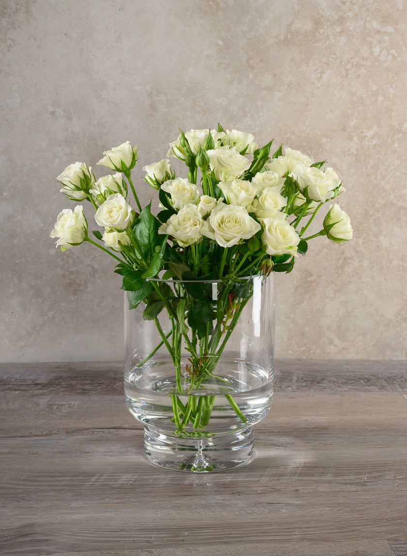 8in Tall Luxe Pedestral Glass Vase Decor Jamaligarden