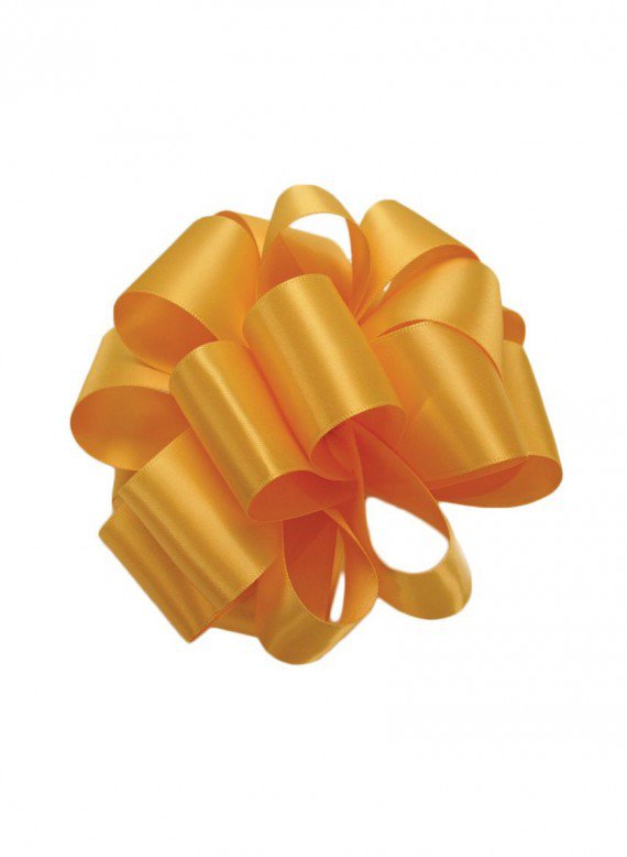 Yellow Gold Double Face Satin Ribbon Decor Jamaligarden