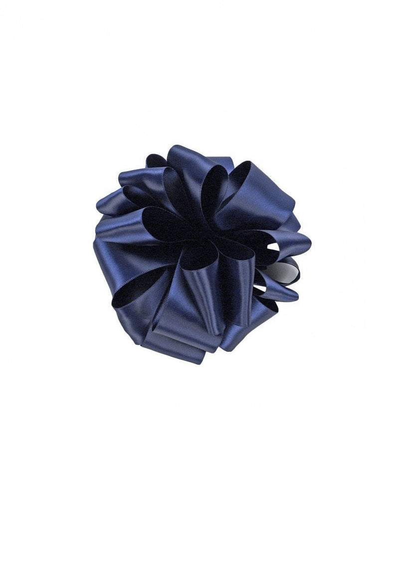 Navy Double Face Satin Ribbon Decor Jamaligarden