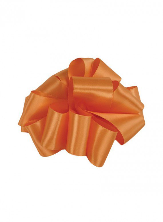 Orange Cream Double Face Satin Ribbon Decor Jamaligarden
