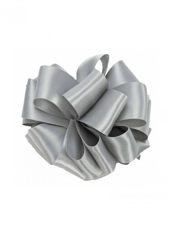 Silver Double Face Satin Ribbon Decor Jamaligarden