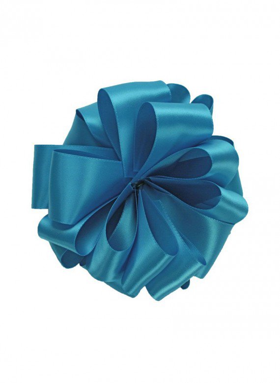Turquoise Double Face Satin Ribbon Decor Jamaligarden