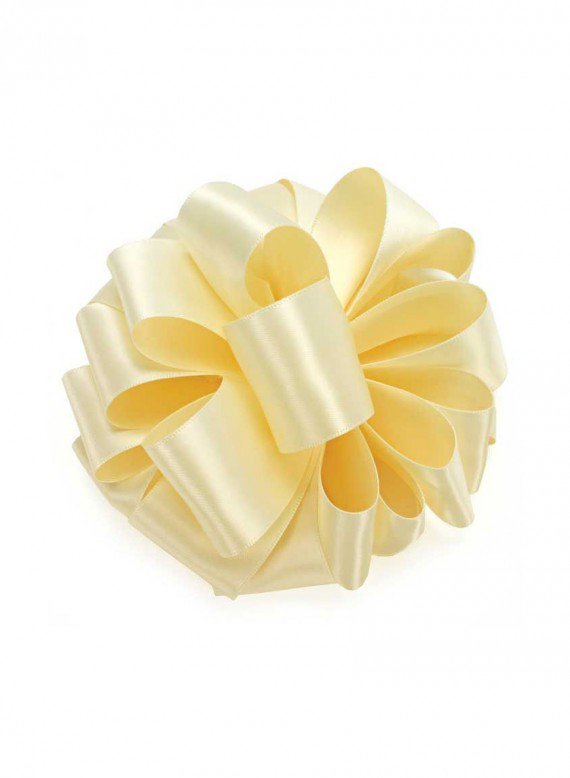 Cream Double Face Satin Ribbon Decor Jamaligarden
