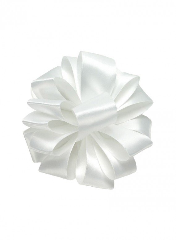 White Double Face Satin Ribbon Decor Jamaligarden