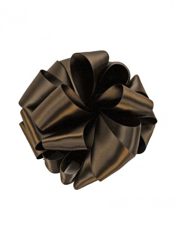 Brown Double Face Satin Ribbon Decor Jamaligarden