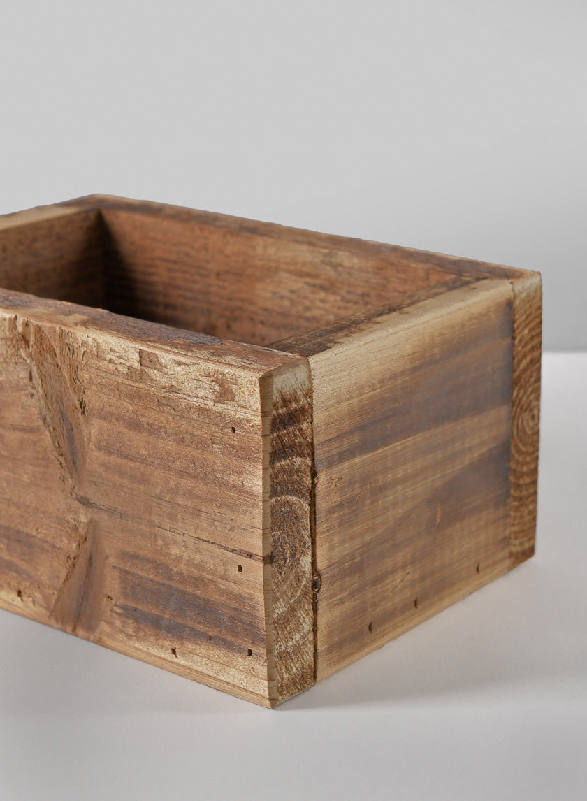 7in Long Burnt Wood Box, Mini Decor Jamaligarden