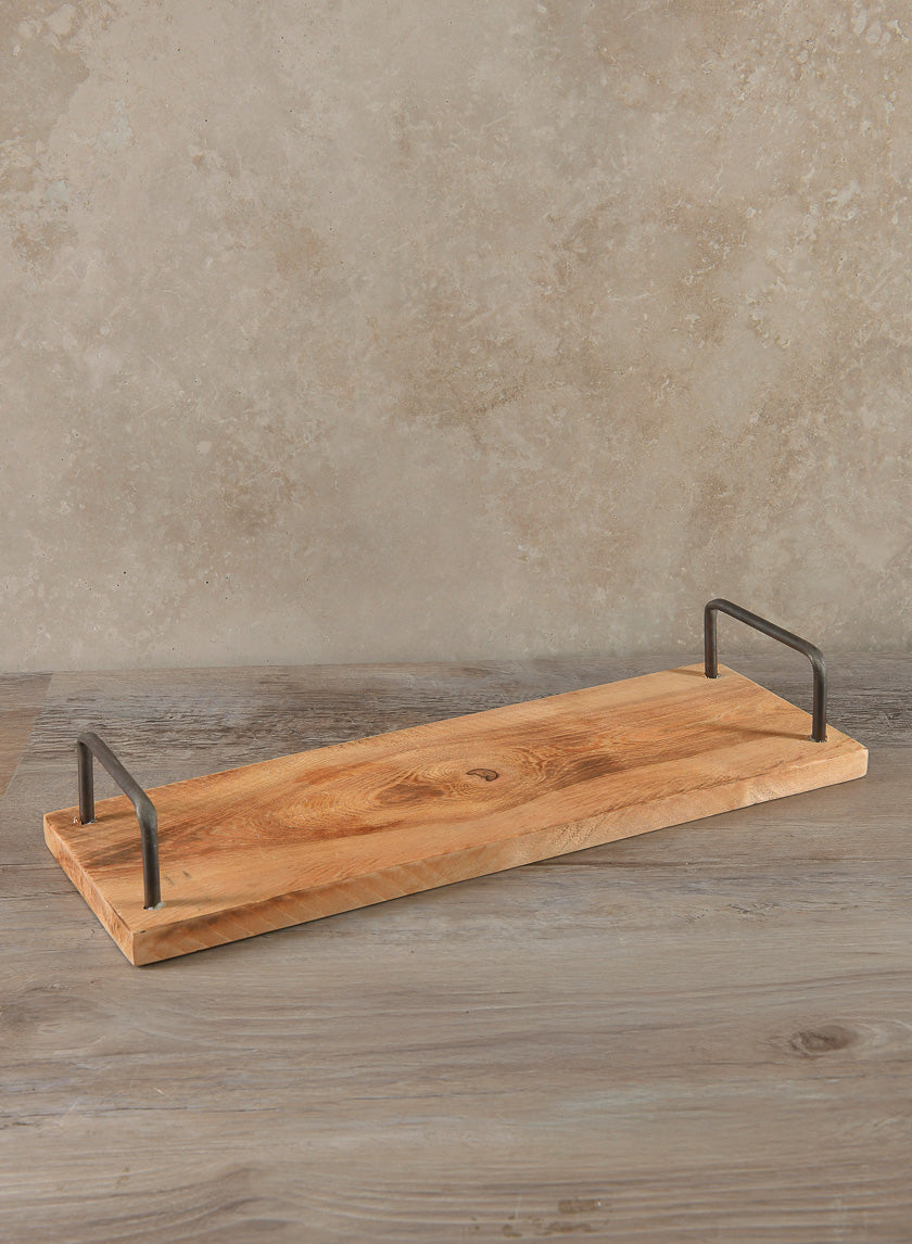 18in Long Raw Wood Serving Tray Decor Jamaligarden