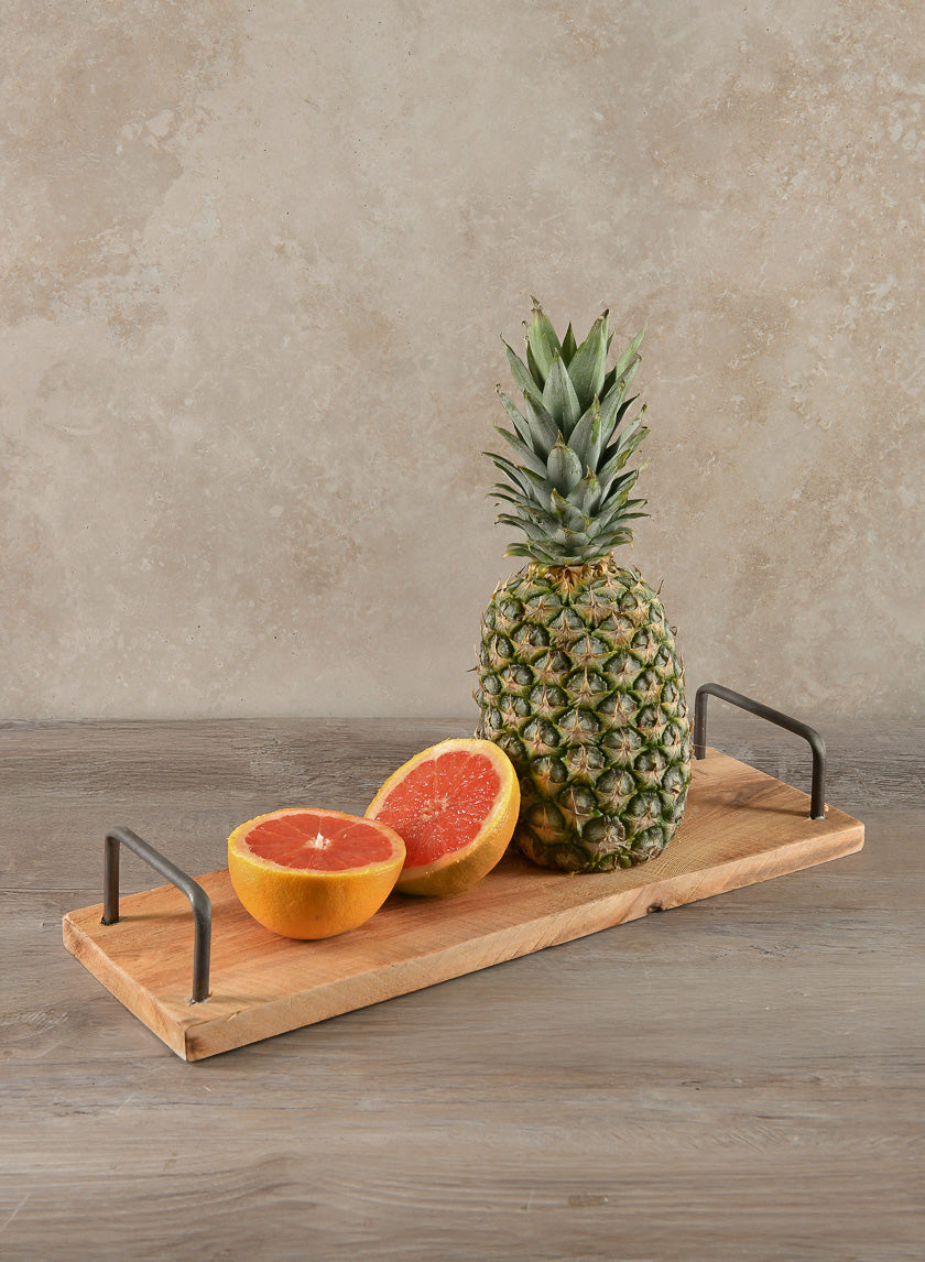 18in Long Raw Wood Serving Tray Decor Jamaligarden