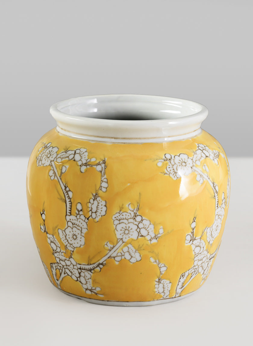 6in Tall Ming Safron Bell Ceramic Vase Decor Jamaligarden